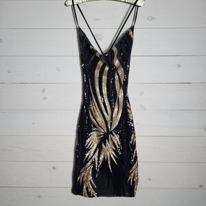 Monaco Sequin Dress Glam Holiday Party